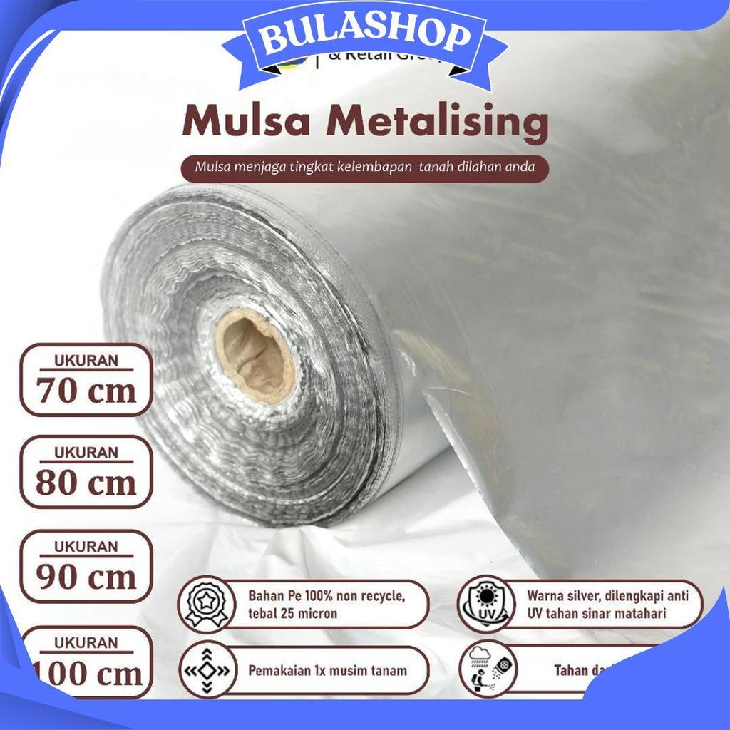 Plastik Mulsa Perak 1 Roll 8 Kg Mulsa Grenjeng Lebar 90 Cm Promo
