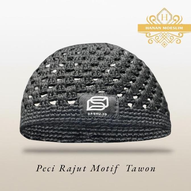 DB222 }} Peci Rajut Tawon Polos dewasa Series Volt II Kopiah Dewasa Terbaru Muslim Songkok Motif Hit
