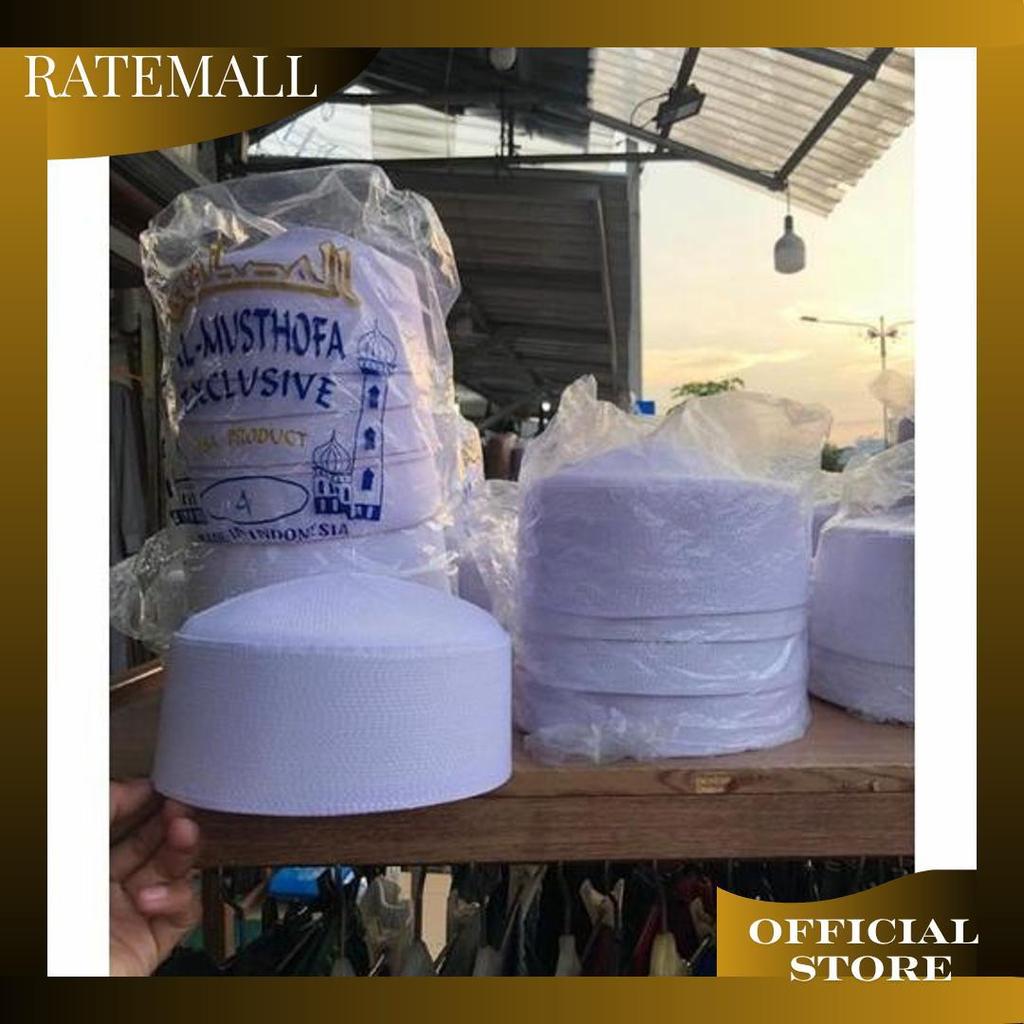 Songko Kopiah Haji Peci Batok Peci Putih Tinggi 8Cm Ori