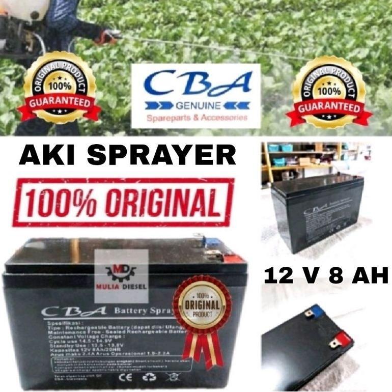 Aki Kering Baterai Battery Sprayer Semprot Hama Elektrik CBA ORIGINAL 12V 8AH  2IN1 Kebersihan