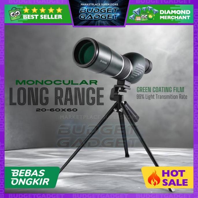VEGAPUNK EYEBRE Teropong Teleskop Spotting Monocular Telescope + Tripod Kaki