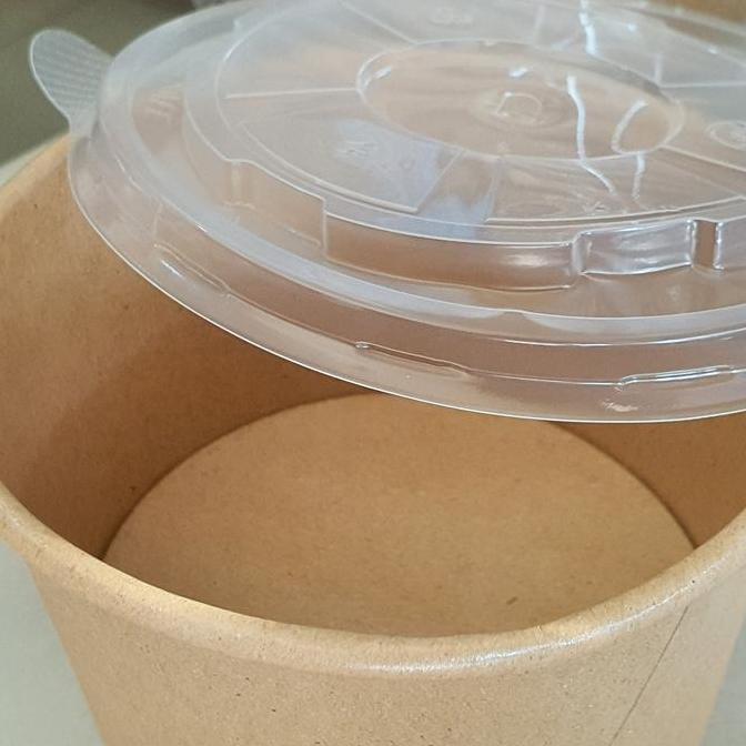 Paper Kraft Bowl Paper 800Ml + Tutup (25Pcs) / Rice Bowl 800Ml / Mangkok Kertas 800Ml / Rice Paper B