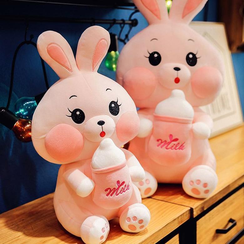 Flase Sale Ty69 Boneka Kelinci Milk Bottle Terbaru Lucu Imut / Mainan Anak Boneka Kelinci Dot Pake L