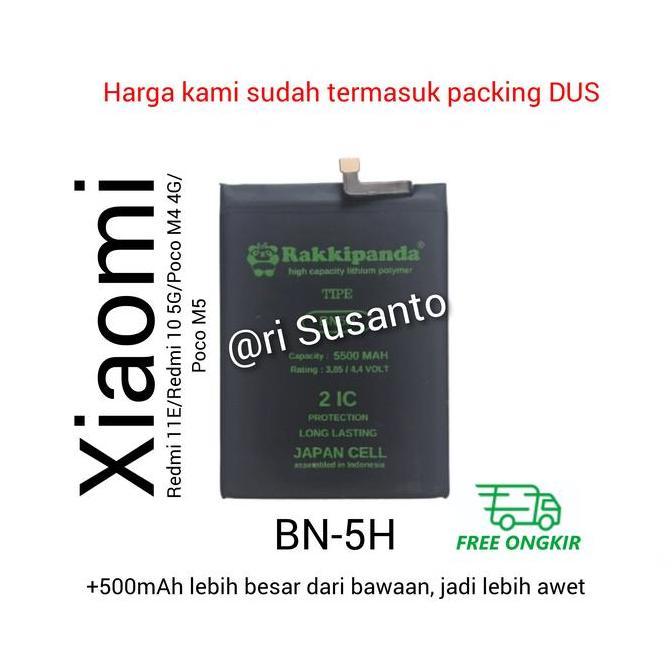 Baterai Rakkipanda BN5H for Xiaomi Redmi 10 5G/Poco M5 Double Power IC