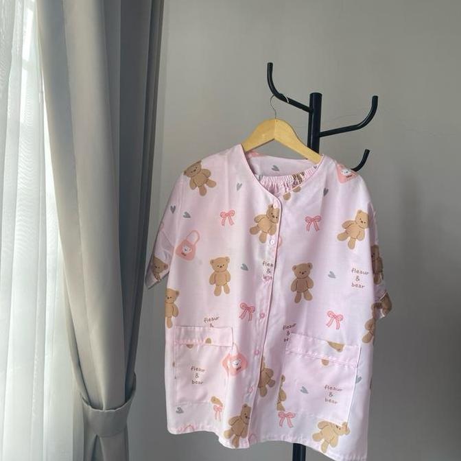 Piyama Katun Jumbo Celana Pendek (Jumbo Hp) - Piyama Wanita Lembut Tidur Baju Dewasa