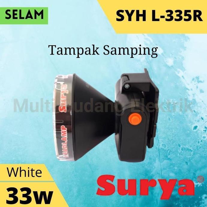 Senter Kepala Surya Syh L 335 R Headlamp 33 Watt Putih