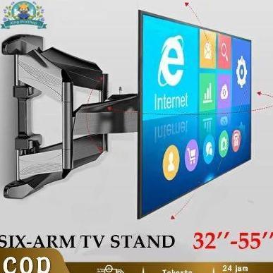 Promo King Proshop  Bracket Tv Led Lcd 32" S/D 55" Inch Lebih Tebal Universal 55 50 43 42 40 32  Inc