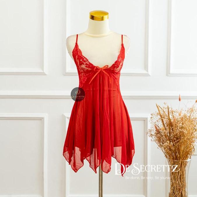 Desecrettz Beatrice Dress Lingerie Baju Tidur Daster Kekinian Wanita Dewasa Bahan Lembut Panjang Sof