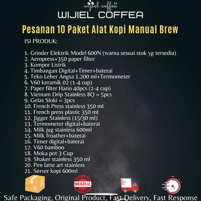 Paket Alat Kopi Manual Brew Lengkap dan Hemat Alat Kopi Request Order - Paket Alat Kopi Lengkap Mura