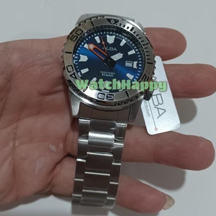 WatchHappy Alba AG8M07X1 Men Blue Dial Model SEIKO MONSTER AG8M07 ORI
