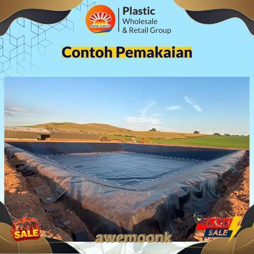 Gercep GEOMEMBRAN HDPE TEBAL 200 MICRON LEBAR 3 METER