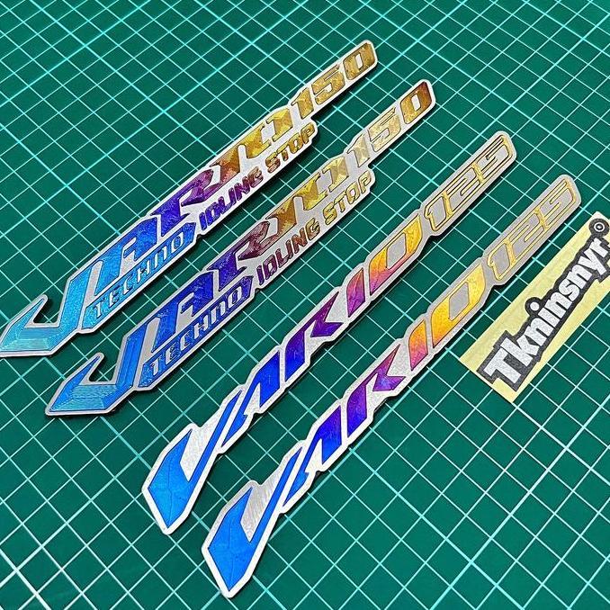 Emblem Titanium Vario 125/150 Sepasang Idling Stop Vietnam