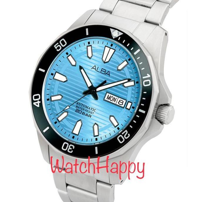 ALBA AL4459X1 MEN LIGHT BLUE DIAL AL4459 AUTOMATIC STAINLESS ORIGINAL
