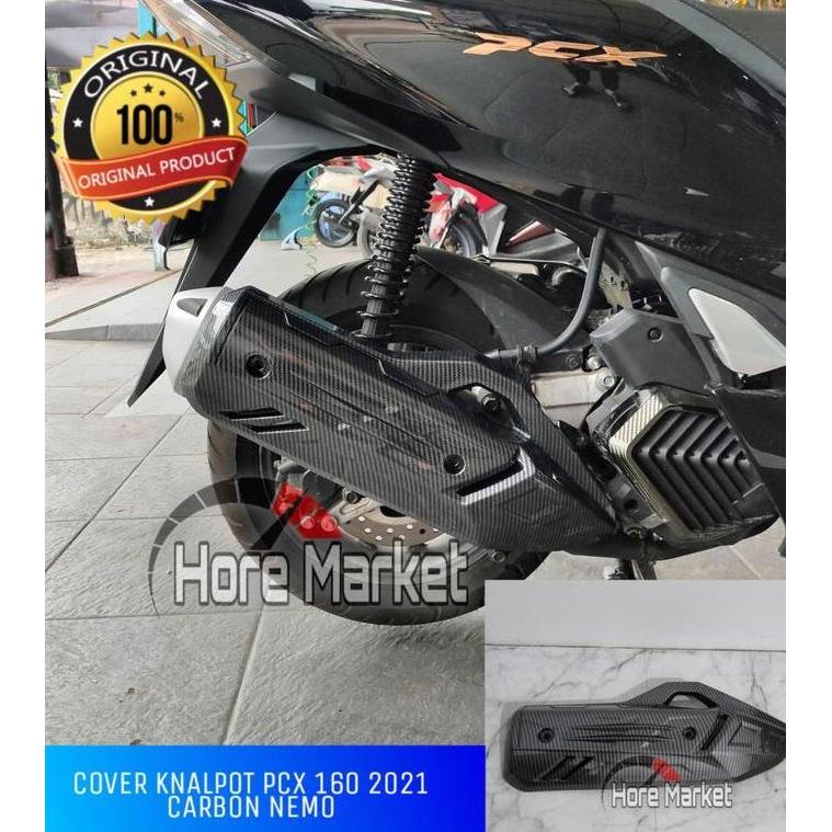 TERBARU - COVER KNALPOT PCX 160 CARBON NEMO TAMENG KNALPOT PCX 160 CARBON