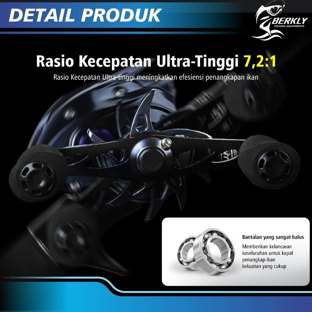 BERKLY - Reel Pancing Orca HL Casting Premium Fishing Reel Katrol Korekan Fishing Reel HL Casting-Pu