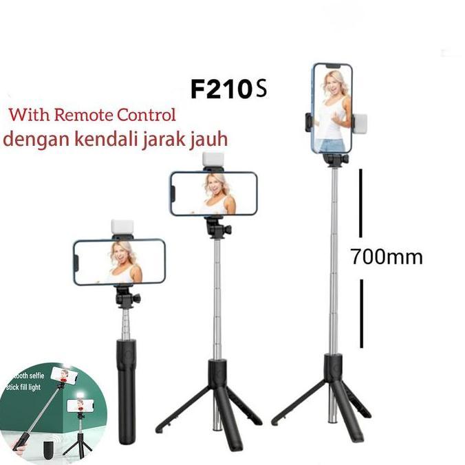 DA84 }} Tongsis Tripod Bluetooth Selfie Stick 4 In 1 Lampu Led Remote Multifungsi 3 In 1 170Cm 160Cm