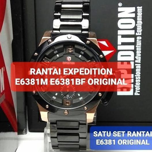 STRAP RANTAI JAM TANGAN EXPEDITION E6381 E 6381 ORIGINAL STAINLESS terlaris