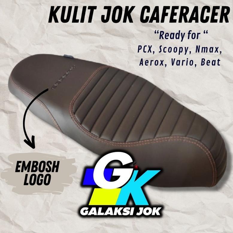 Kulit Jok motor / Sarung Jok Motor Scoopy, Pcx, Nmax, Aerox, Vario, Beat Caferacer Custom