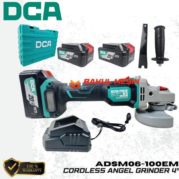 TEASEL DCA ADSM06-100EM Cordless Angel Grinder 4" Mesin Gerinda Baterai