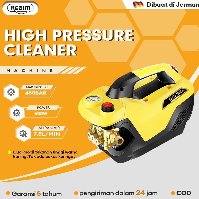 REAIM Jet Cleaner 450Bar Semprotan Cuci Motor Mesin Cuci Mobil Semprotan Kencang Alat Cuci Motor Mes