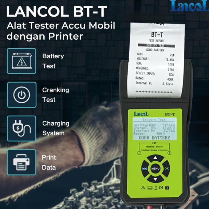 TEASEL LANCOL BT-T 12V Alat Tester Aki Accu Digital Print
