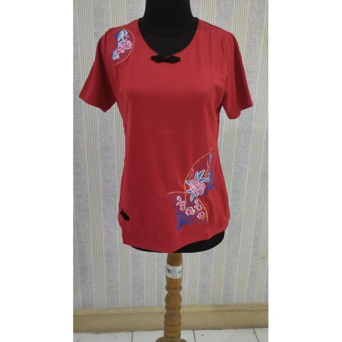 +%+%+%] baju atasan imlek wanita blus wanita imlek merah  chinese new year
