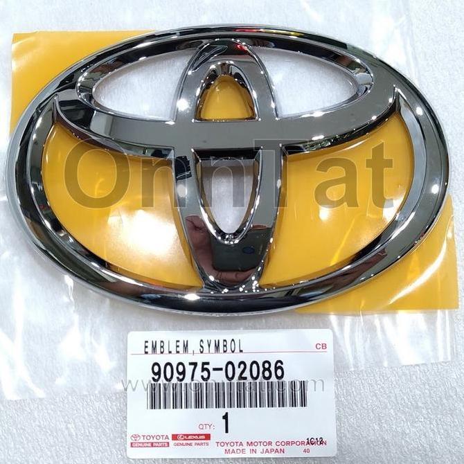 EMBLEM LOGO SIMBUL TOYOTA 90975-02086 SIENTA FORTUNER HIACE WISH NOAH Original