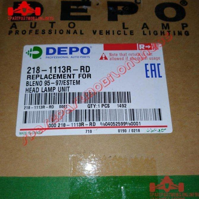 Head Lamp Lampu Depan Suzuki Baleno 1995 1996 1997 1998 DEPO Original
