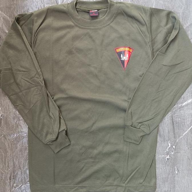 DE10 >> Kaos Hijau Brimob Panjang / Kaos Hijau Brimob Panjang / Kaos Brimob