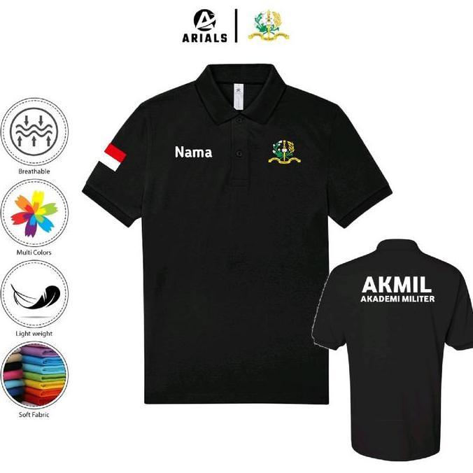 DF83 }} Arials Polo shirt Baju Kaos Kerah AKMIL Akademi Militer