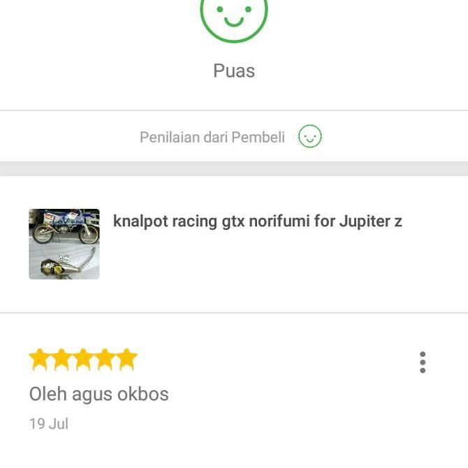 knalpot racing gtx norifumi for Jupiter z Original