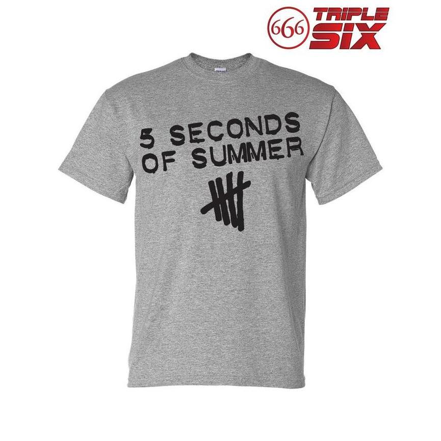 DB257 }} Kaos / T-Shirt - 5 seconds of summer - GREY