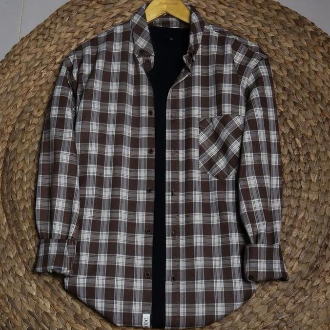 DT16 >> KEMEJA FLANEL PRIA LENGAN PANJANG PREMIUM G32 Kotak Distro Casual Katun Baju Cowok Motif Hit