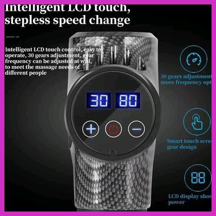 (LAPAKTEKNO) ALAT PIJAT RELAKSASI/MASSAGE GUN MASSANGER TERAPI ALAT TERAPI 16.8V 30 SPEED 6 KEPALA K