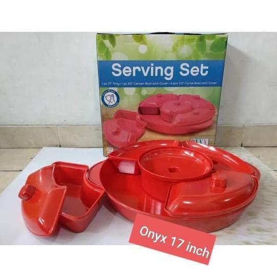 Prasmanan Melamin ONYX PSB02 17inch Serving Set Bulat 43cm Party Set