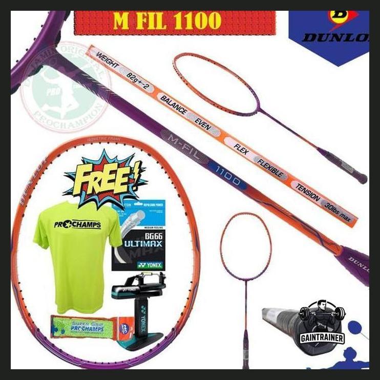 OLAHRAGA - DUNLOP M FILL 1100 / MFIL1100 RAKET BADMINTON ORIGINAL GOOD QUALITY