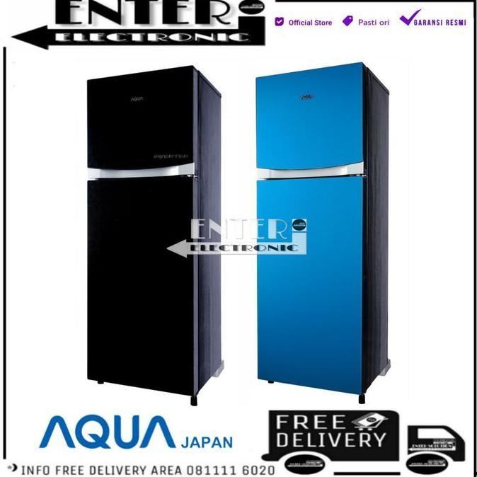 NEW AQUA JAPAN AQRD275 - KULKAS 2 PINTU INVERTER AQUA SANYO AQR D275 KACA