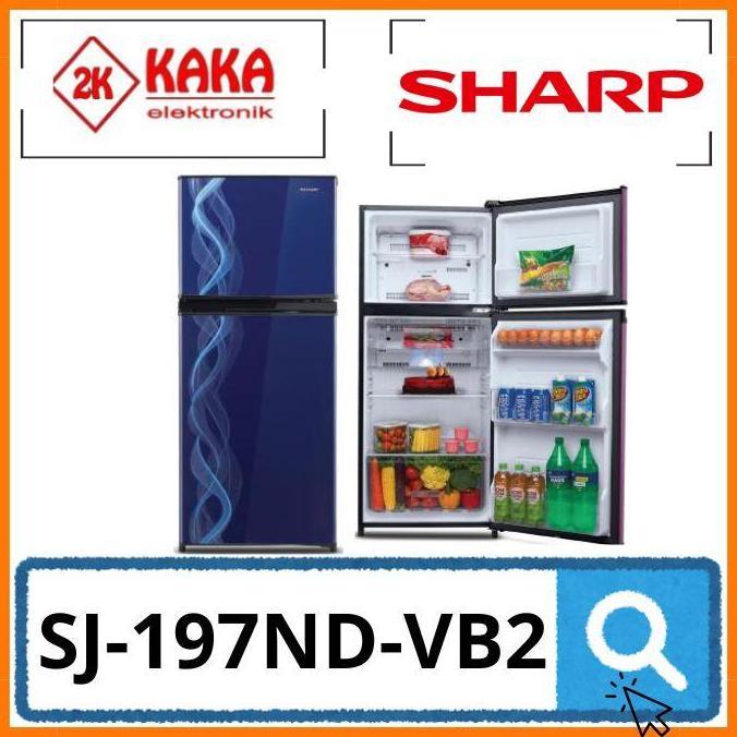 TERMURAH - SHARP SJ197NDVP/VB KULKAS 2 PINTU 172 LITER SJ-197ND-VP SJ-197ND-VB2 SJ 197ND VP SJ 197ND