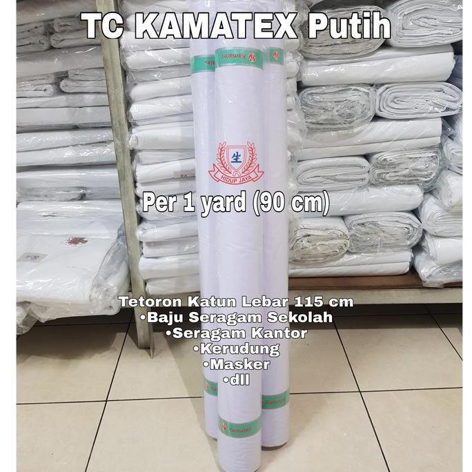 Kain Katun Tetoron TC Kamatex lb 115 cm ECERAN 90cm Seragam baju koko