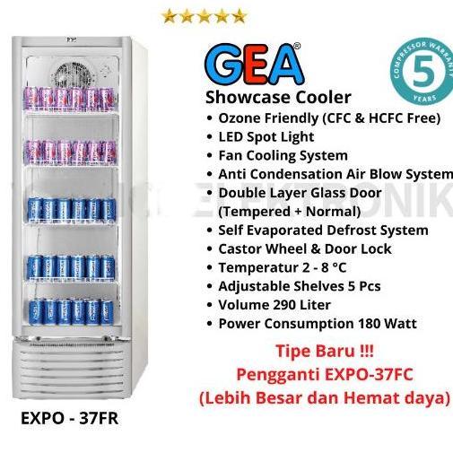 GEA Showcase EXPO37FC / Rak Lemari Pendingin Kaca EXPO 37 FC