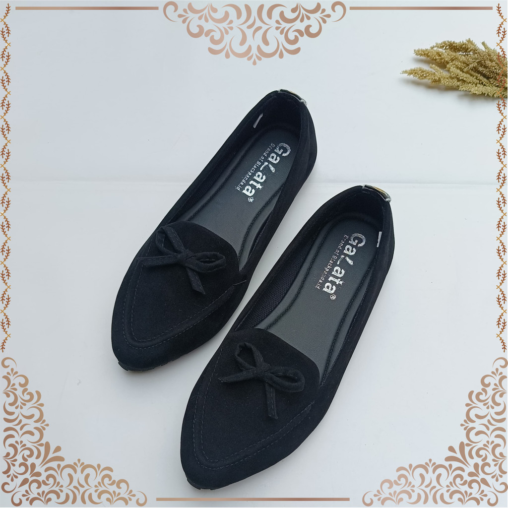 Black Panda Gemini L2000 Black - Sepatu Black Panda Original - Flat Shoes Wanita