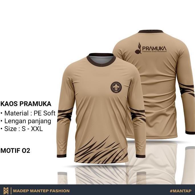 Kaos PRAMUKA Lengan Panjang Terbaru Kaos Kegiatan PRAMUKA Kaos Pembina Pramuka - KAOS PHH PRAMUKA