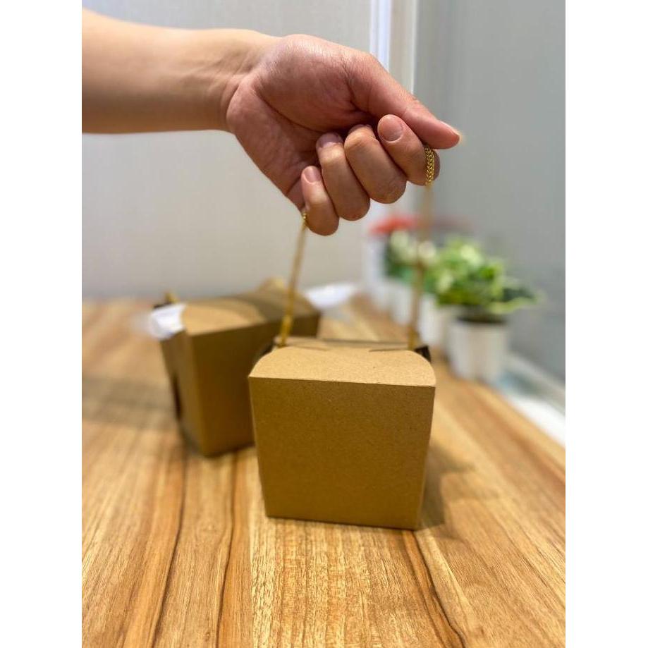 food pail brown/kraft ; rice box ; kotak makanan / kotak nasi size S