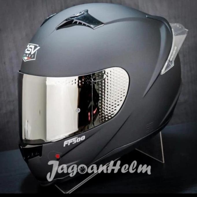 HELM RSV FF500 SOLID BLACK DOFF|MATT PAKET GANTENG