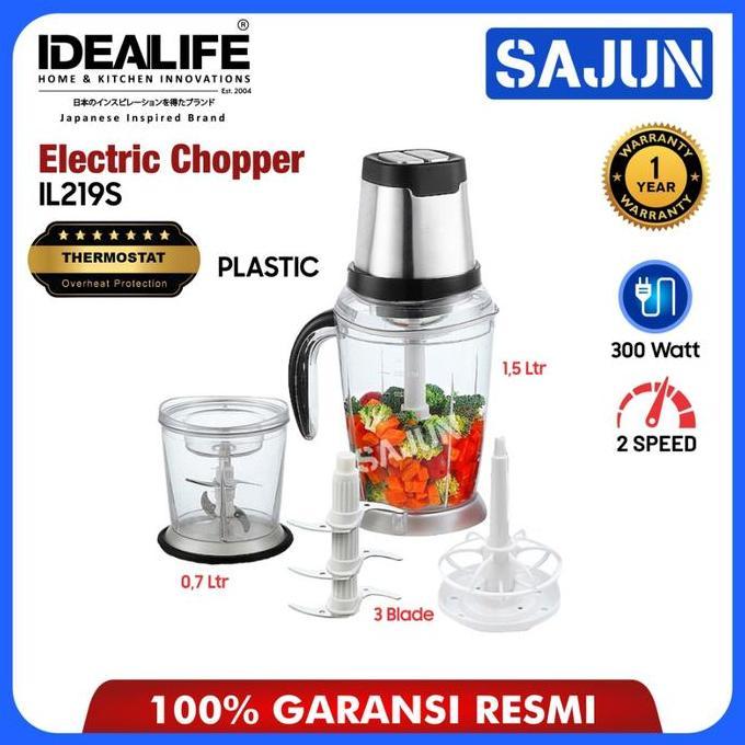 TERLARIS - IDEALIFE Electric Chopper IL-219S Penggiling Pelumat Listrik IL219S