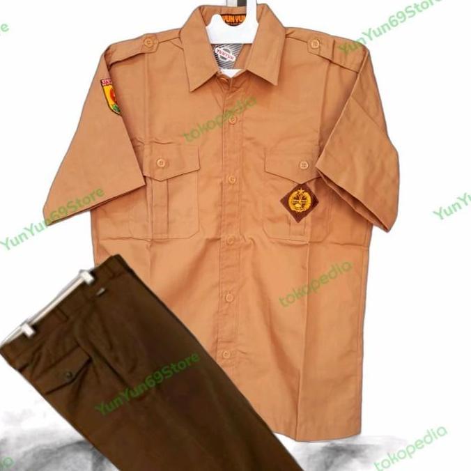 PAKET BAJU PRAMUKA SMA ATASAN PENDEK BAWAHAN PANJANG PRIA