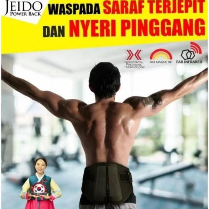 TERMURAH - Korset Jeido Power Back Terapi Pinggang dengan Bio Magnetic dan Horizontal Pressure Techn