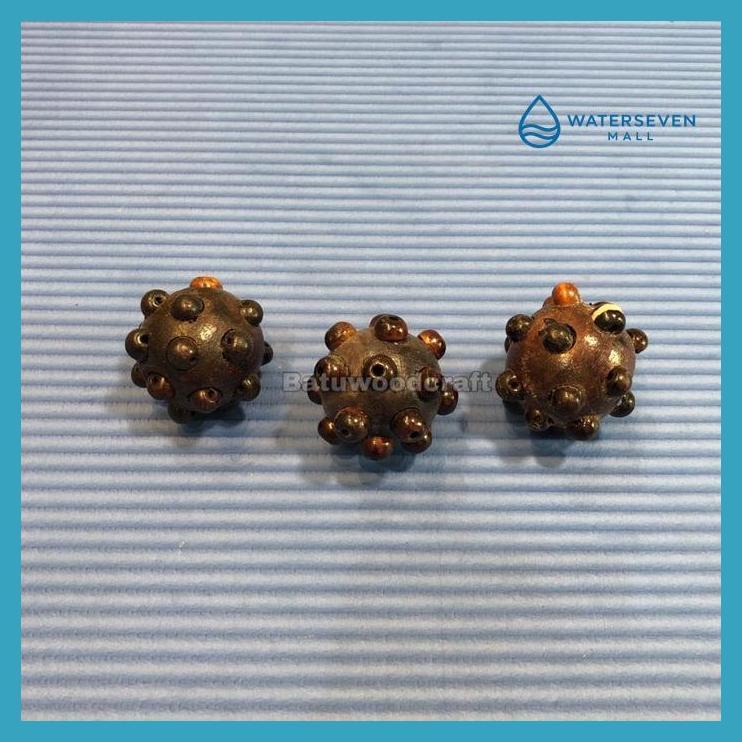 KERAJINAN KAYU - ALAT PIJAT REFLEKSI TERAPI KAYU BULAT REMAS TANGAN PACKING AMAN