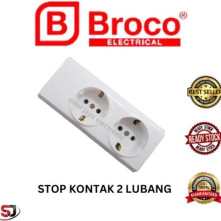 BROCO STOP KONTAK 2 LUBANG / TERMINAL BROCO 2 LUBANG / STOP