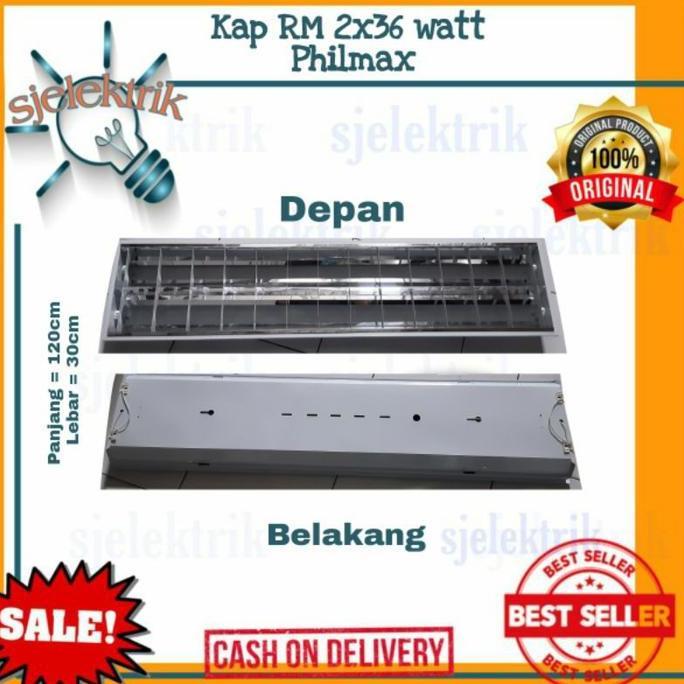 Kap RM 2x 36 watt / Kap Lampu Neon